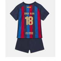 Barcelona Jordi Alba #18 Fotballklær Hjemmedraktsett Barn 2022-23 Kortermet (+ korte bukser)